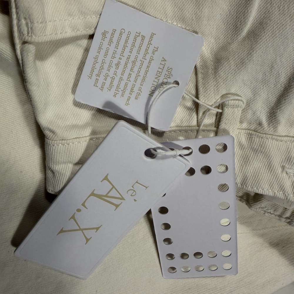 High Rise Cream Jeans - Picture 8 of 9
